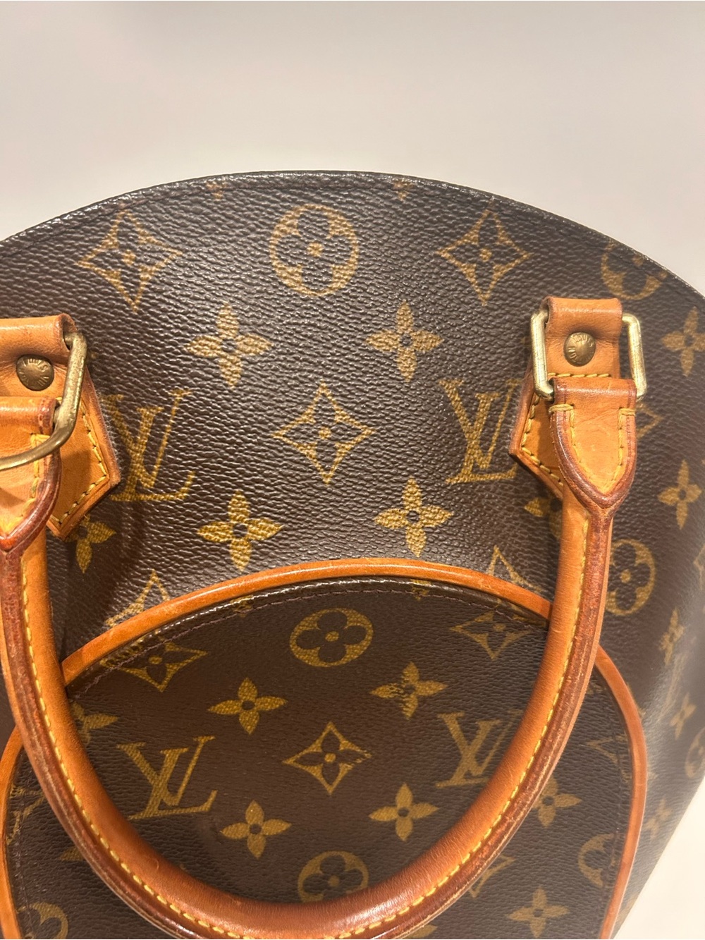 Louis Vuitton Monogram Brown Ellipse Satchel with Vachetta Trim - Picture 10 of 12